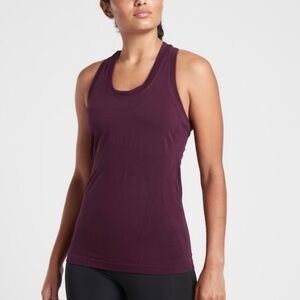 Athleta Momentum Seamless Tank Racerback Yoga Spiced Cabernet XS